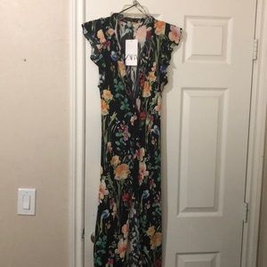 NWT Zara floral maxi dress.